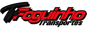 Foguinho Transportes — logo com traços pretos