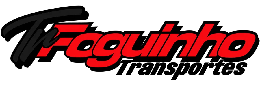 Foguinho Transportes — logo com traços pretos